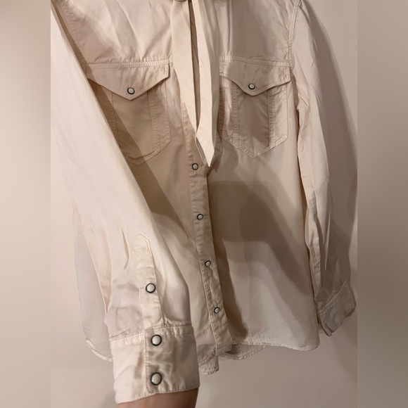 Zara Denim Shirt with Tie Collar - Picture 3 of 6